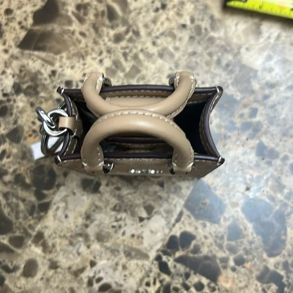 Coach Tan Mini Bag. Keychain/Purse Charm. - Picture 6 of 11